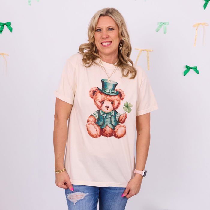 St. Pats Bear Comfort Color Tee