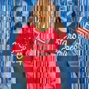 2X Red Stars and Stripes Bella Graphic Tee