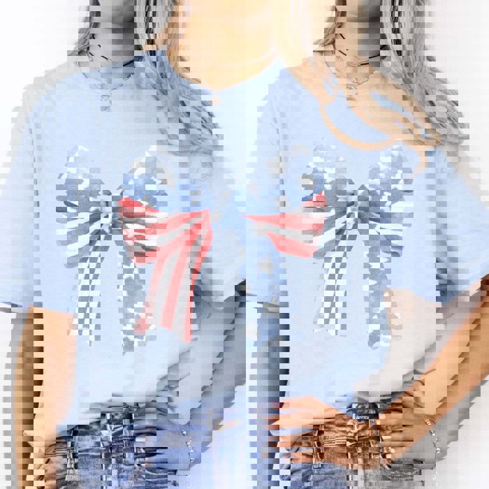 Stars and Stripes Bow Tee
