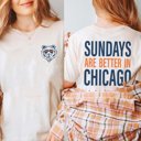  Sundays Are Better In Chicago Bella Graphic Tee With Front And Back Design