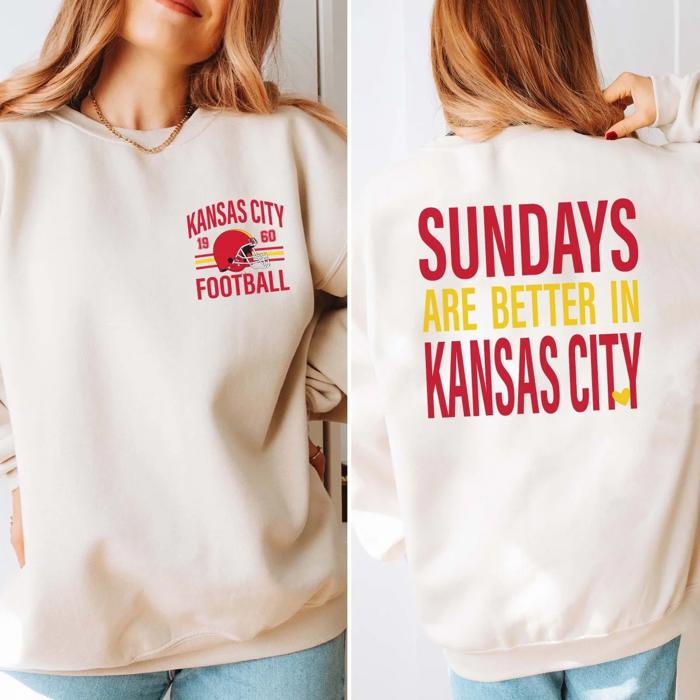 Custom Sundays Are Better Football Team Sweatshirt With Front And Back Design