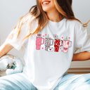 Large White Sweetest Valentine Cups Bella Graphic Tee