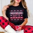 2X Black Swiftie Ugly Sweater Comfort Color Graphic Tee