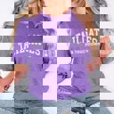 Small Heather Purple Tailgates & Touchdowns Bella Graphic Tee