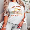 2X Ash Take a Look It's in a Book Bella Graphic Tee