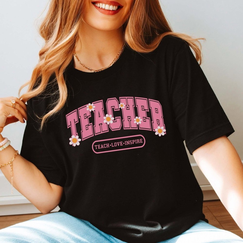 Teacher Floral - Teach Love Inspire Bella Tee