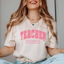 Large Natural Teacher Floral - Teach Love Inspire Bella Tee