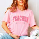 Large Pink Teacher Floral - Teach Love Inspire Bella Tee