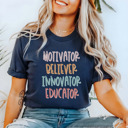 Small Navy Teacher Life Back to School Graphic Tees – Bella Collection