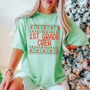 Large Mint Teacher Ugly Sweater Christmas  Bella Graphic Tee