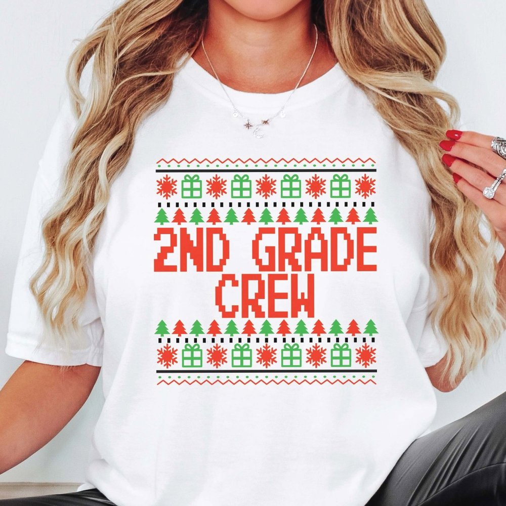 Teacher Ugly Sweater Christmas  Bella Graphic Tee