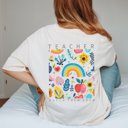  Teacher Watch Them Grow Back Print Comfort Color Graphic Tee