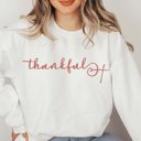 2X White Thankful Cross Crew Sweatshirt