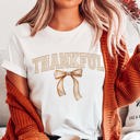  Thankful With Bow Bella Graphic Tee