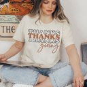 2X Natural Thanksgiving Script Graphic Tee