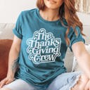 2X Heather Deep Teal Thanksgiving Crew Bella Graphic Tee