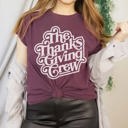 2X Heather Maroon Thanksgiving Crew Bella Graphic Tee