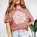 2X Heather Mauve Thanksgiving Crew Bella Graphic Tee