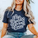 2X Navy Thanksgiving Crew Bella Graphic Tee