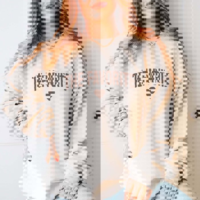 The Favorite Graphic Crew Neck Sweatshirt