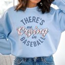 2X Light Blue There's No Crying In Baseball Stitching Sweatshirt