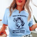 2X Heather Light Blue Tired Of This BS Graphic Tee