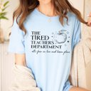 2X Heather Baby Blue Tired Teachers Department Bella Graphic Tee