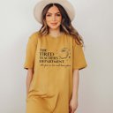 2X Heather Mustard Tired Teachers Department Bella Graphic Tee