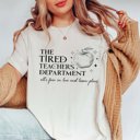 2X Natural Tired Teachers Department Bella Graphic Tee