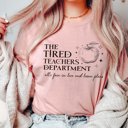 2X Peach Tired Teachers Department Bella Graphic Tee