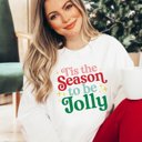 2X White Tis The Season To Be Jolly Sweatshirt