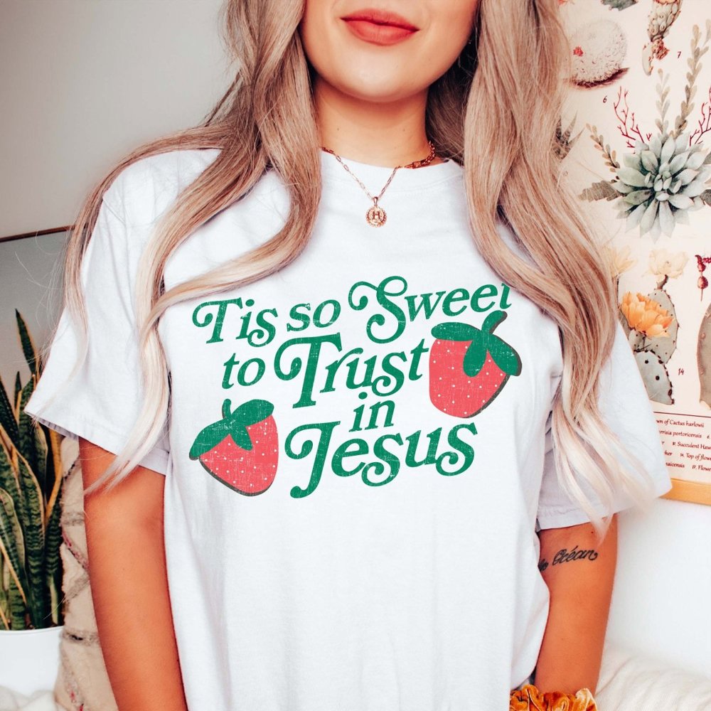 Tis So Sweet To Trust In Jesus Comfort Color Tee