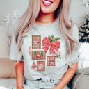 XL Ash Tis The Season Bows Bella Canvas Tees – Merry & Bright Christmas Graphic Tees for Women