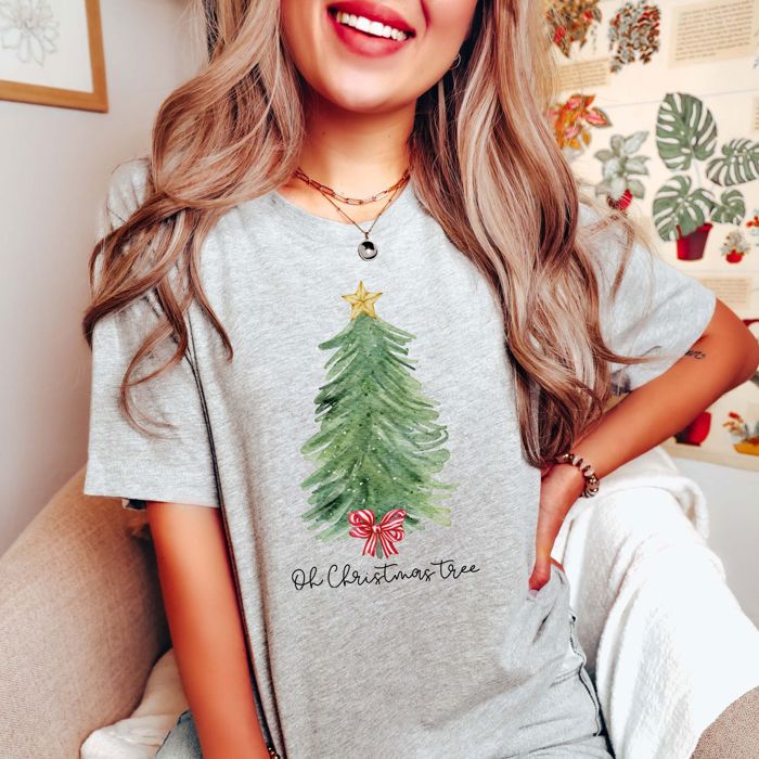 Tis The Season Bows Bella Canvas Tees – Merry & Bright Christmas Graphic Tees for Women