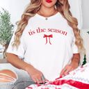XL White Tis The Season Bows Bella Canvas Tees – Merry & Bright Christmas Graphic Tees for Women