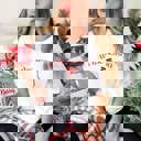 XL White Tis The Season Red Bow Comfort Color Graphic Tee