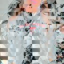 Medium White Tis the Season Red Bow Graphic Sweatshirt