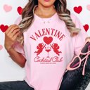 Large Pink Valentine Cocktail Club Comfort Color Graphic Tee