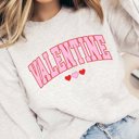 2X Ash Valentine Collegiate Hearts Crew Sweatshirt