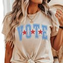 Medium Natural VOTE 3 Stars Graphic Tee