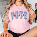 Medium Pink VOTE 3 Stars Graphic Tee