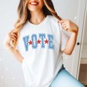 Large White VOTE 3 Stars Graphic Tee