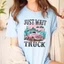 Large Heather Light Blue Wait In The Truck Tee