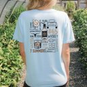 Medium Chambray Wallen Collage Back Design Comfort Color Tee