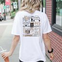 2X White Wallen Collage Back Design Comfort Color Tee