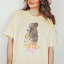 2X French Vanilla Whimsical Watercolor Princess Tees – Castle & Magical Vacation Bella Graphic Tees