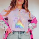 Small Lilac Whimsical Watercolor Princess Tees – Castle & Magical Vacation Bella Graphic Tees