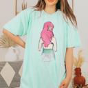 Small Mint Whimsical Watercolor Princess Tees – Castle & Magical Vacation Bella Graphic Tees
