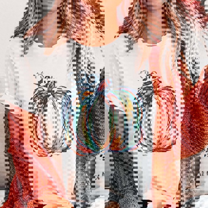 Watercolor Pumpkin Bella Graphic Tee