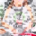 2X White Wreath With Red Striped Bow Bella Graphic Tee